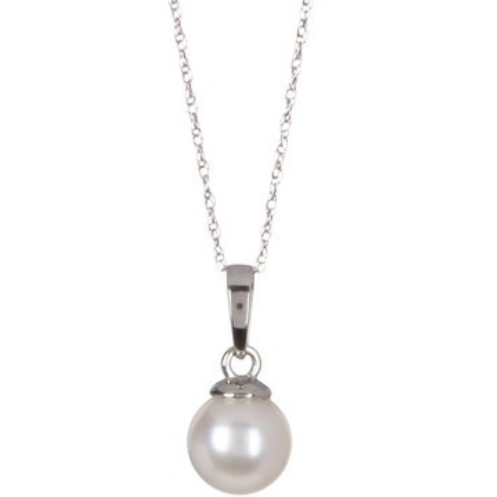 TARA PEARLS🍂🍁14K white Gold apoya pendant